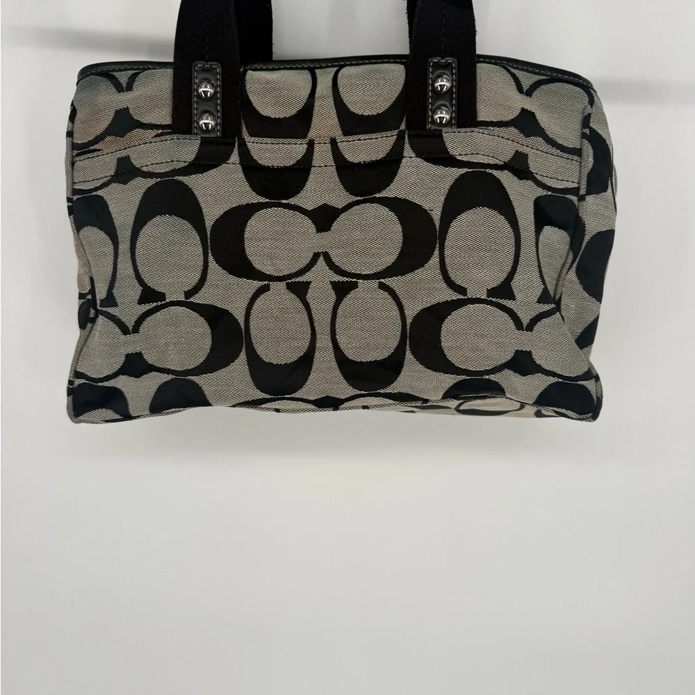 Coach Signature Canvas Satchel Black - Picture 4 of 5